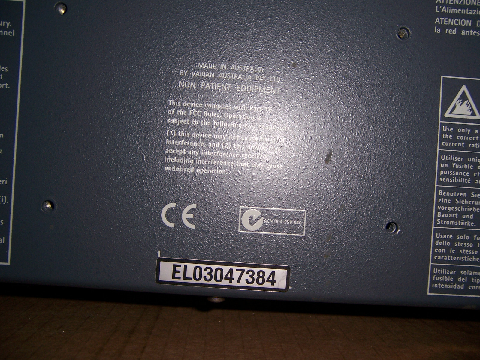 13476 varian australia sps5 sample preperation system E103047384