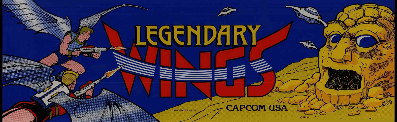 Legendary Wings Arcade Marquee 26" x 8"
