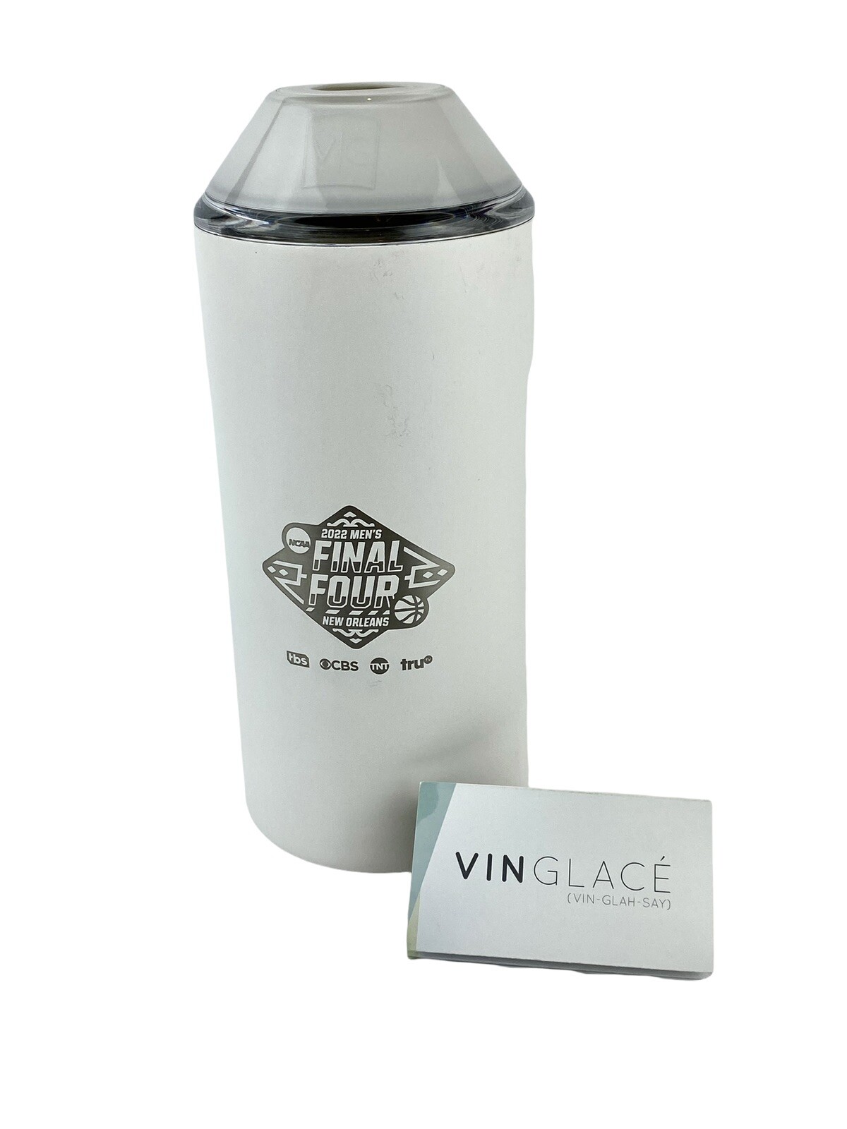 Vinglace NCAA 2022 Men's Final Four TBS CBS TNT White Customized Wine Cooler NEW