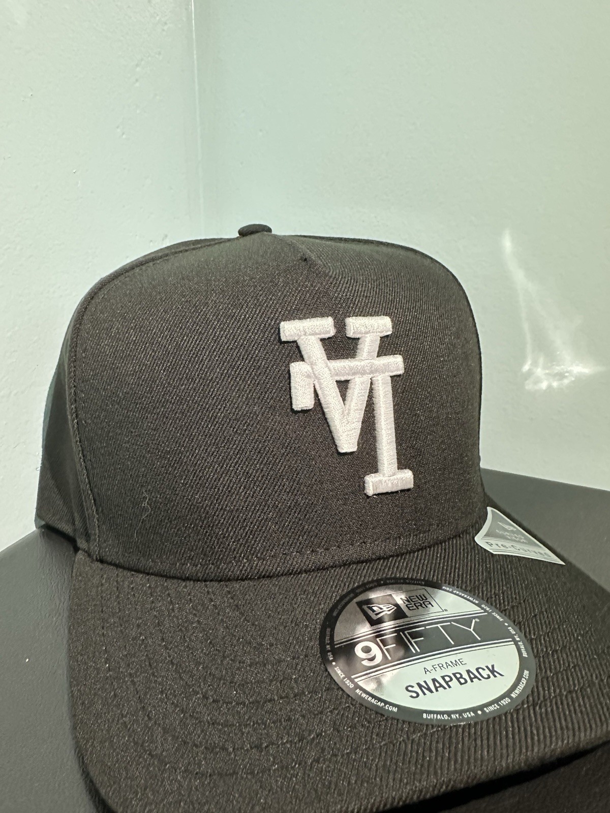 LA Dodgers New Era 9FIFTY A-Frame Snapback Baseball Cap Black/White