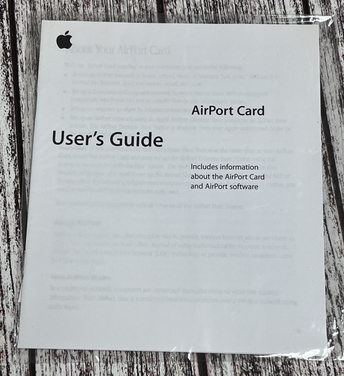 Apple AirPort Card User's Guide & CD - Version 3.1 NEW & SEALED