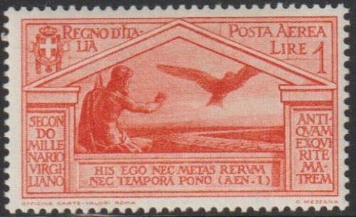 Italy C24 MH 1L Airmail Virgil Eagle Issue F-VF OG Scott CV $24 LaCavera