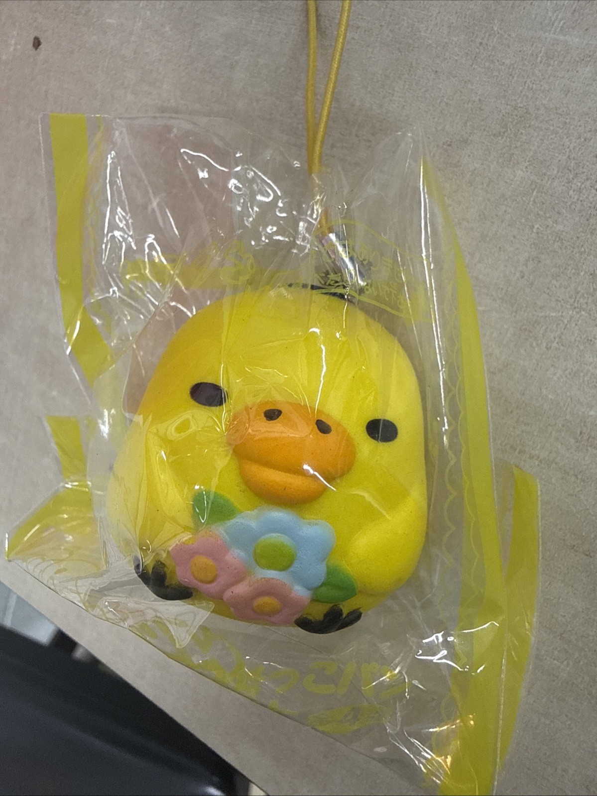 Kiiro Tori Rilakkuma Official Japan Figure  San-x Korilakkuma Squishy Charm