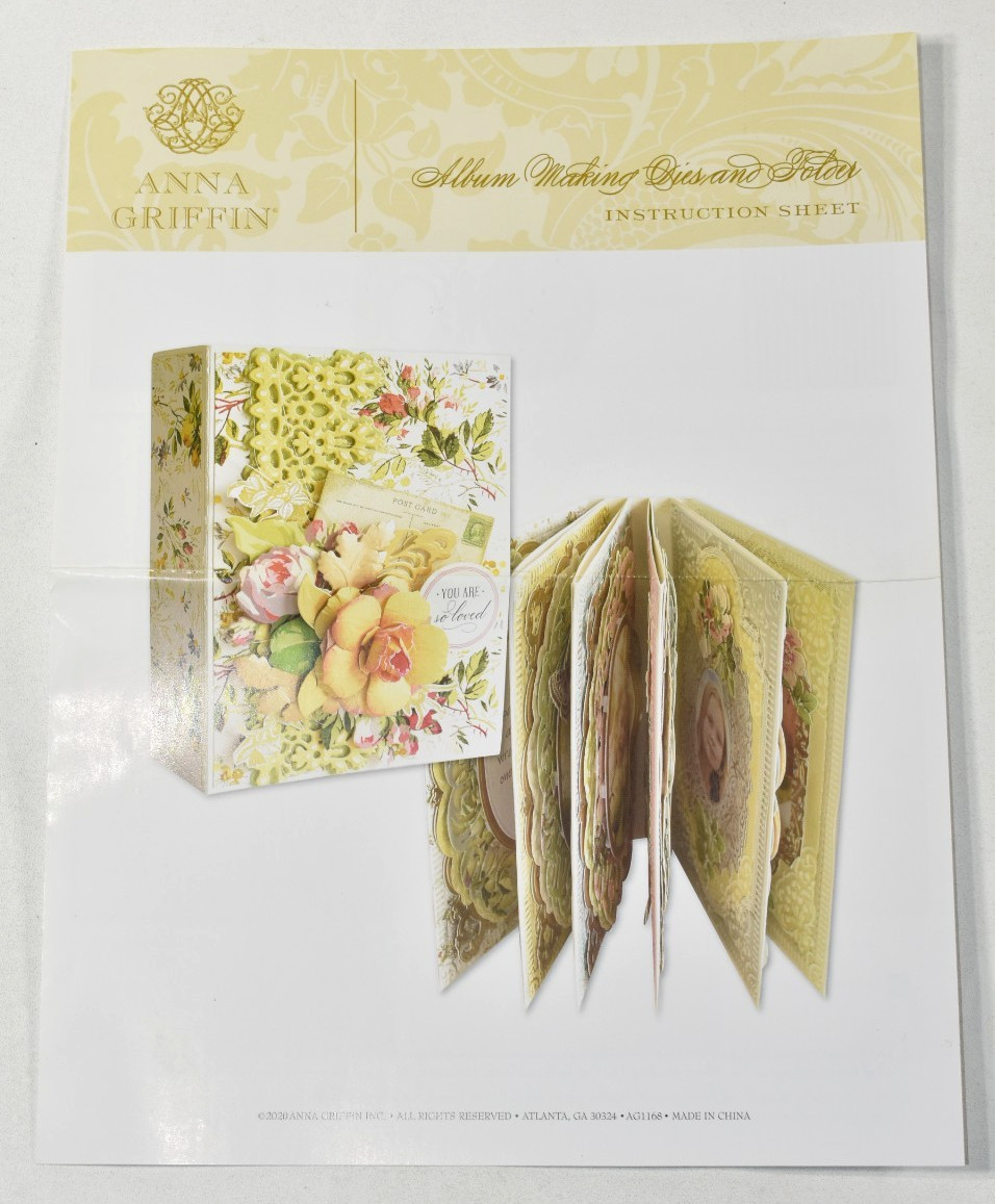 Anna Griffin Album Binding Making Die Embossing Folder AG1168 INCOMPLETE - READ