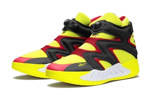 Reebok Instapump Fury Zone Yellow Red Black Basketball Sneakers G55142 Mens Size