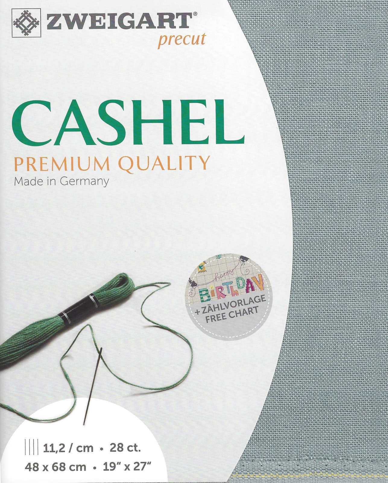 Precut Zweigart Cashel 28 count Pearl Gray 3281/778