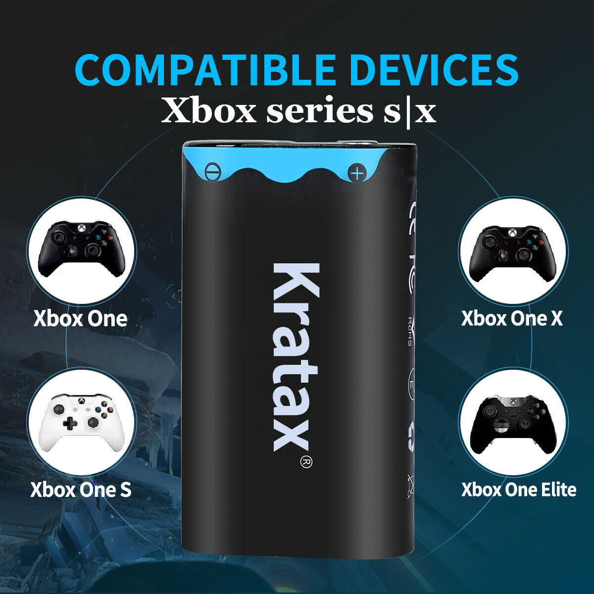 Rechargeable Xbox Controller Battery Pack for Xbox One Xbox Series X/S & Charger