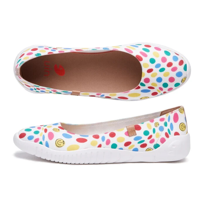 Women Size 5-10.5 UIN Slip On Shoes Comfortable "Dotted Joy 3"