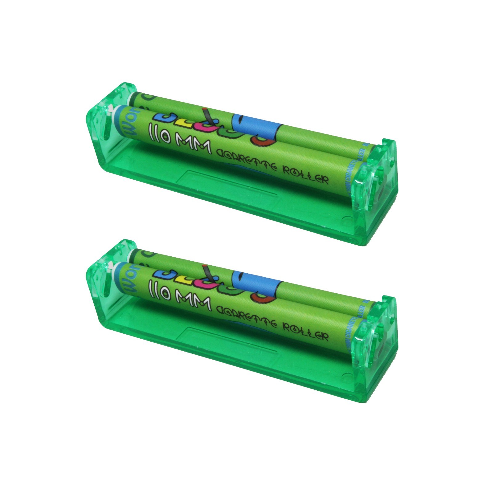 110mm Cigarette Rolling Machine Premium Smoke Bloo Alien by Quik Wikk - 2 Pack