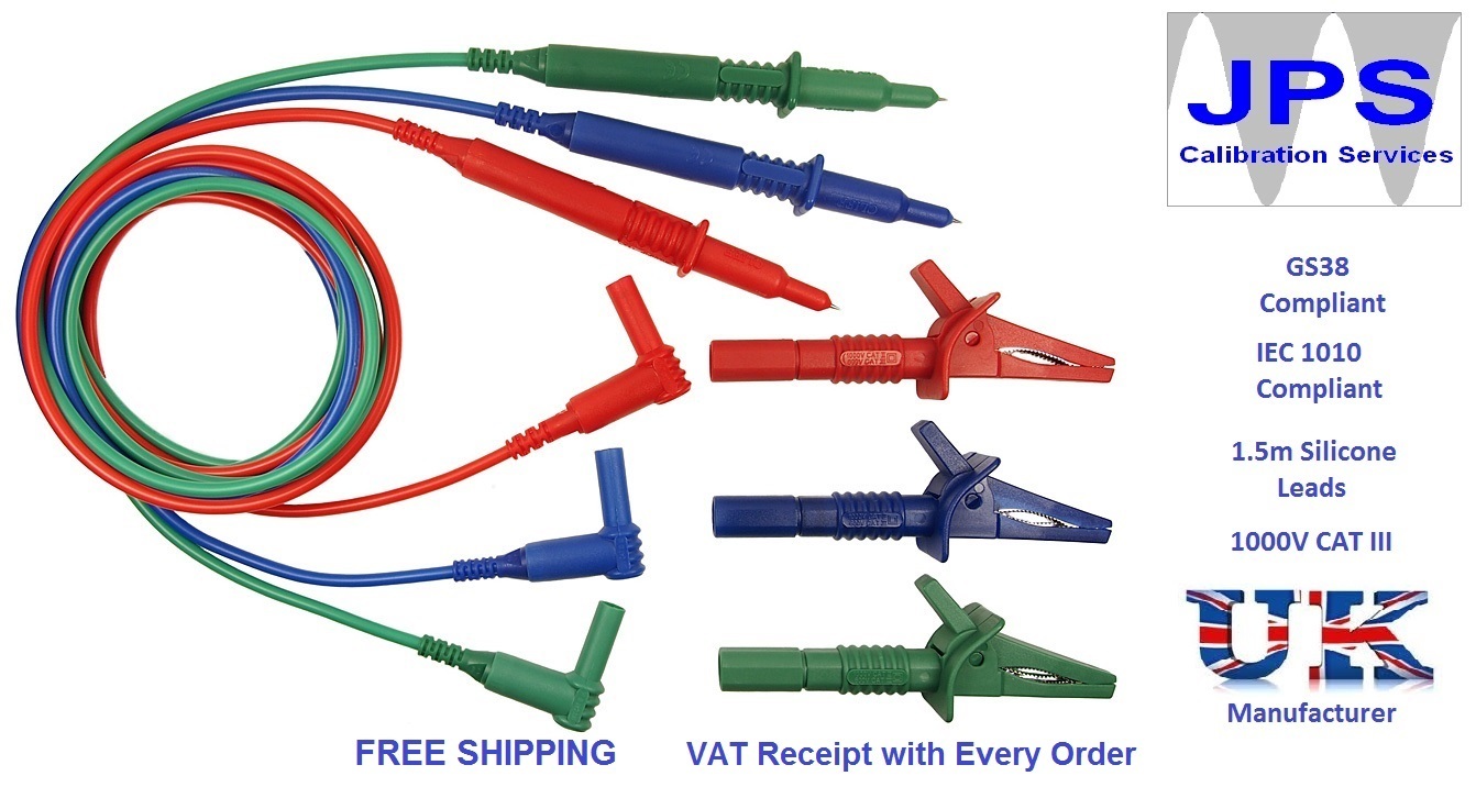 Megger MFT 1710 MFT1710 Replacement Test Leads Probes Crocodile Alligator Clips