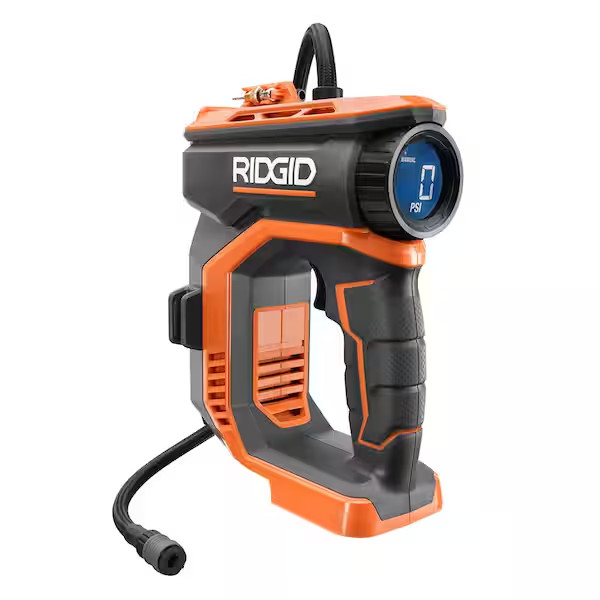 RIDGID 18V Cordless Portable Inflator Kit with 2.0 Ah Battery and Charger