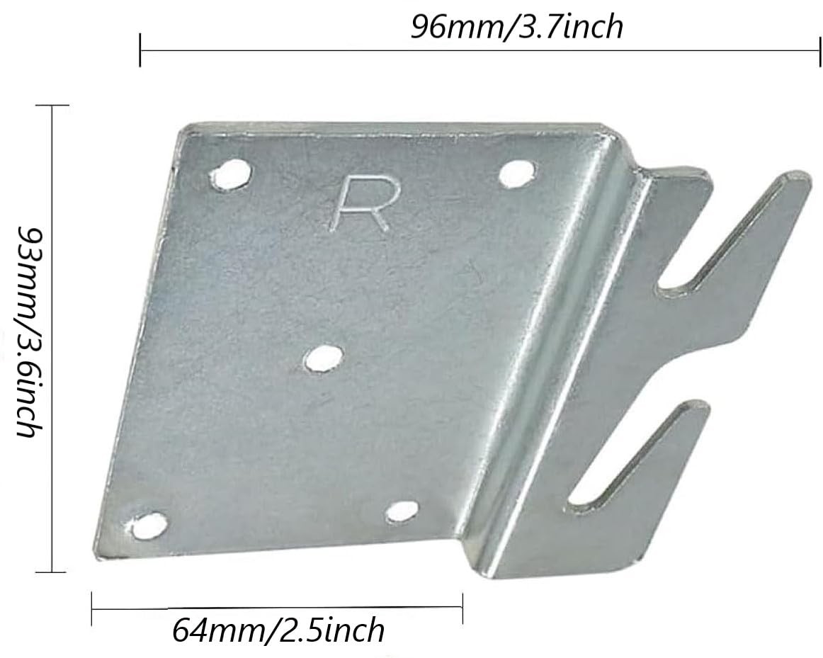 AOMUCH Universal Wood Bed Rail Hook Plates for Beds Frame Small, Silver