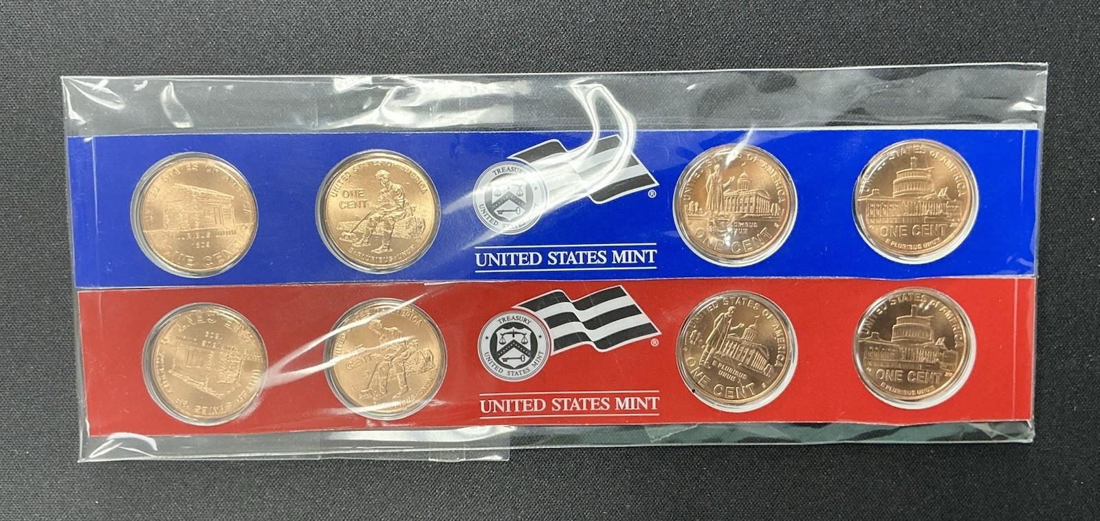 2009 P D Lincoln Bicentennial Uncirculated Satin One Cent 8 Coin Copper Penny 1C