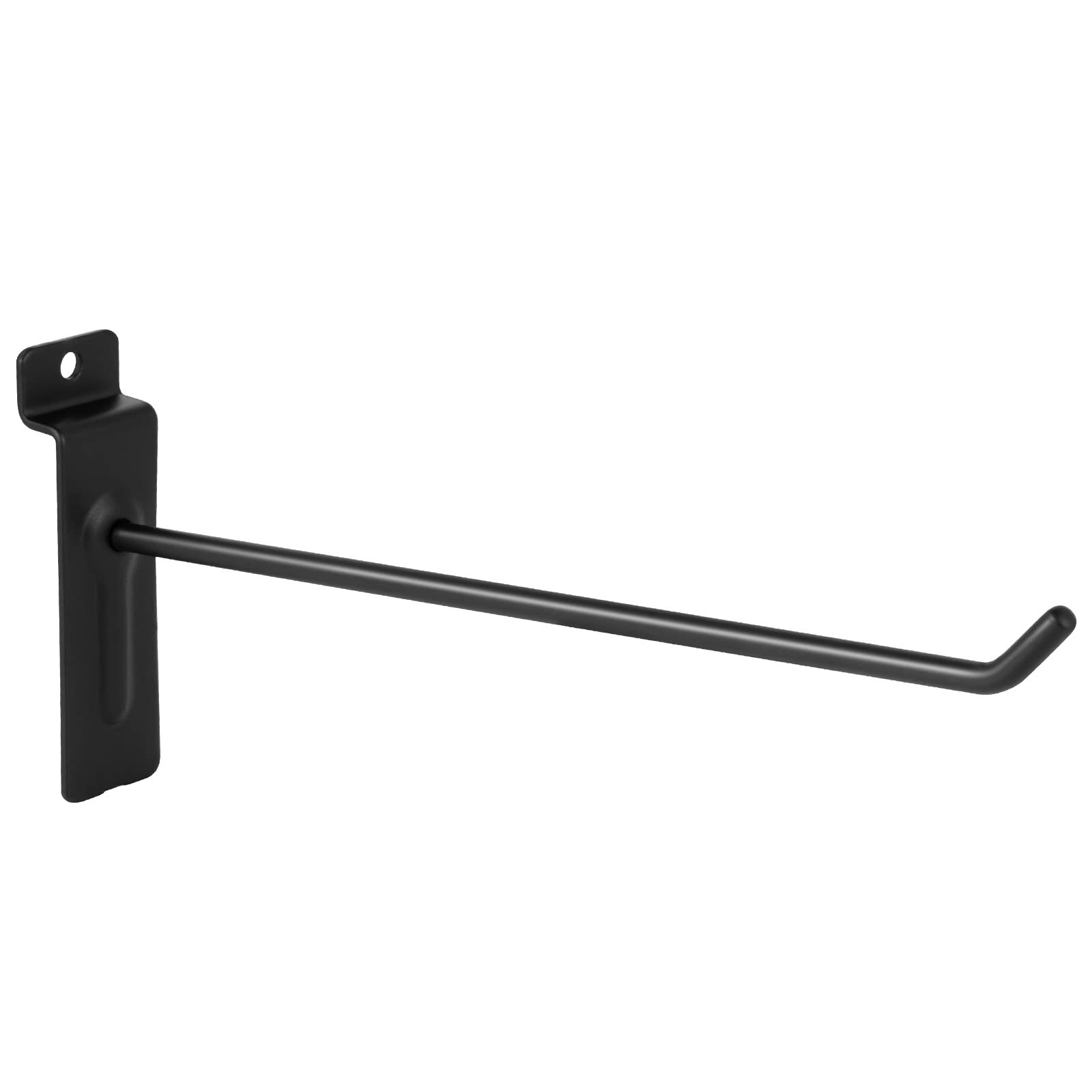Polmart 8" Heavy Duty Slatwall Panel Hooks, Black (96-Pack, 8-inch) 8 Inch 96