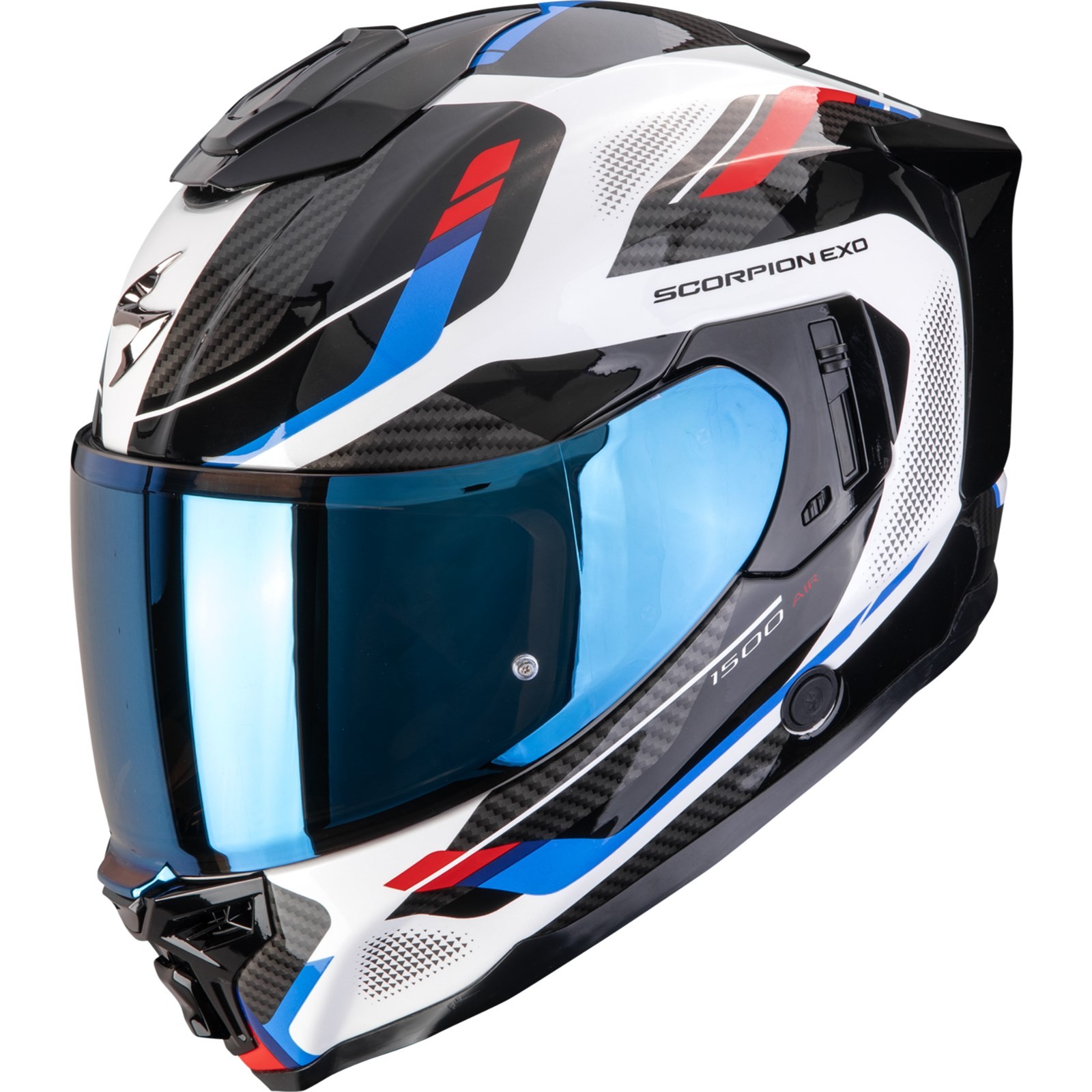 Scorpion - Motorcycle Helmet XXL - EXO-1500 Air Sleek White-Red-Blue