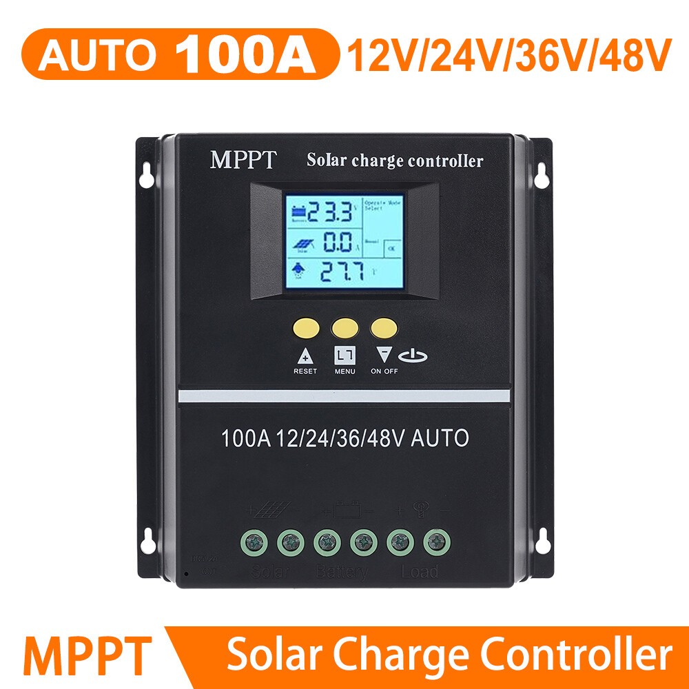 MPPT Solar Charge Controller 4000W 100A 12V/24V/36V/48V Battery PV Regulator USB
