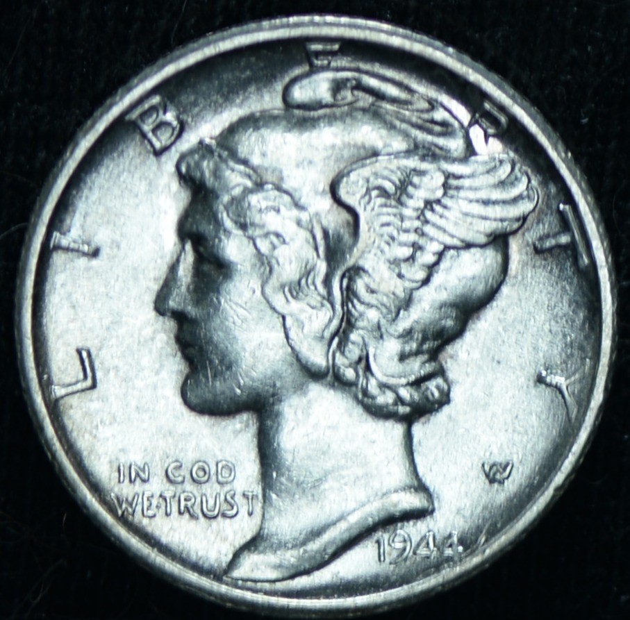 1944-S 10C Mercury Dime BU - 25460