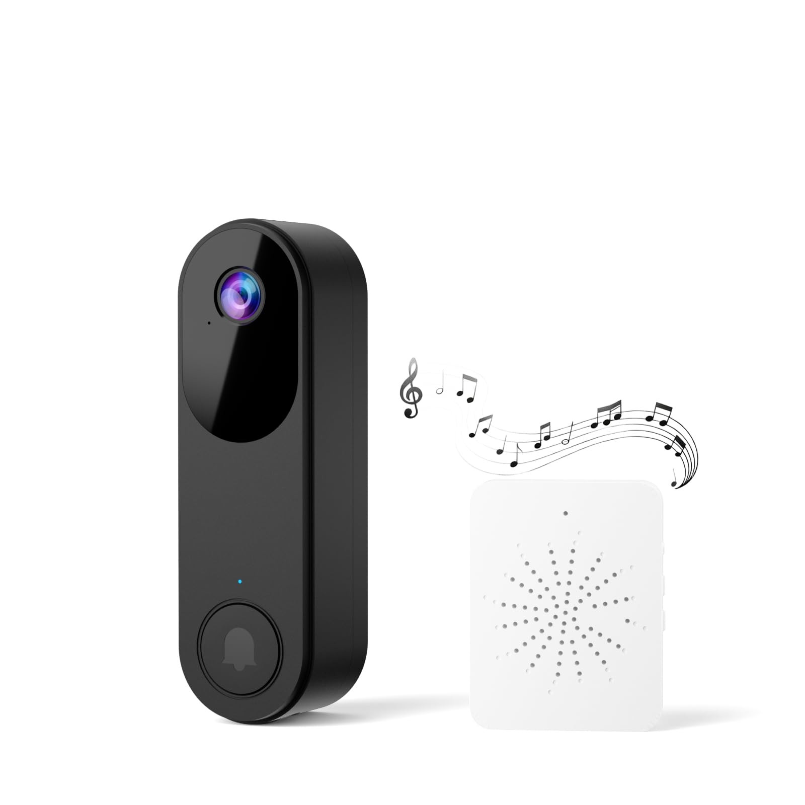 Wireless Video Doorbell Smart Camera with Chime, Real-Time Alerts, 2-Way Audi...