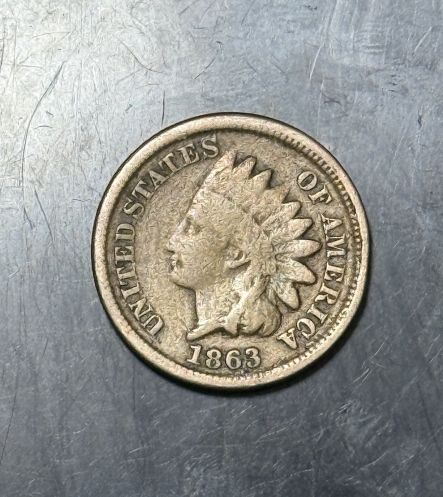 1863 INDIAN HEAD PENNY 1c 🇺🇸Cent  *Better Date *Original Coin 🪙