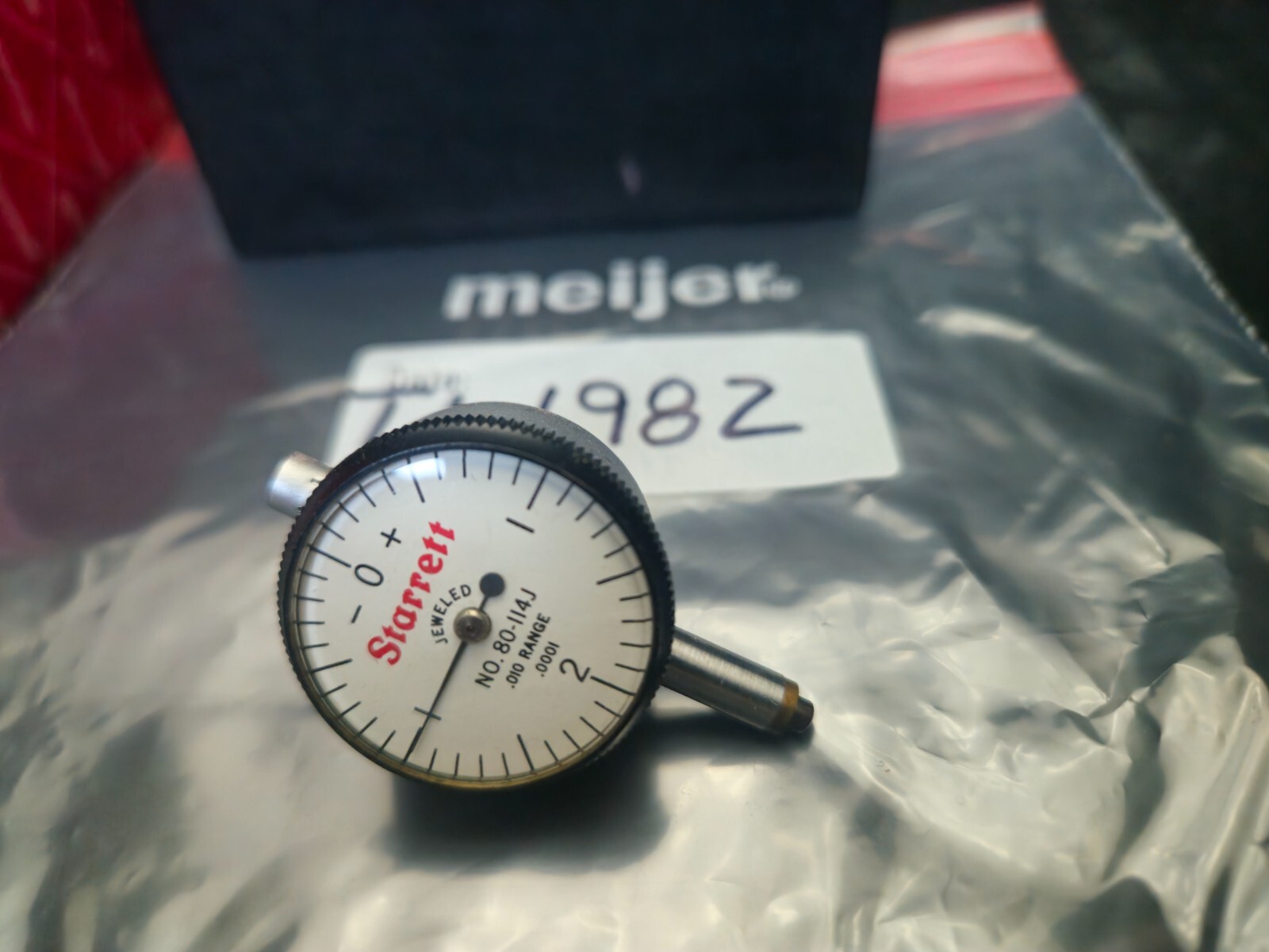 STARRETT #80-114 .0001" 0-2-0READING .010 RANGE DIAL INDICATOR W/BOX (TL1982)