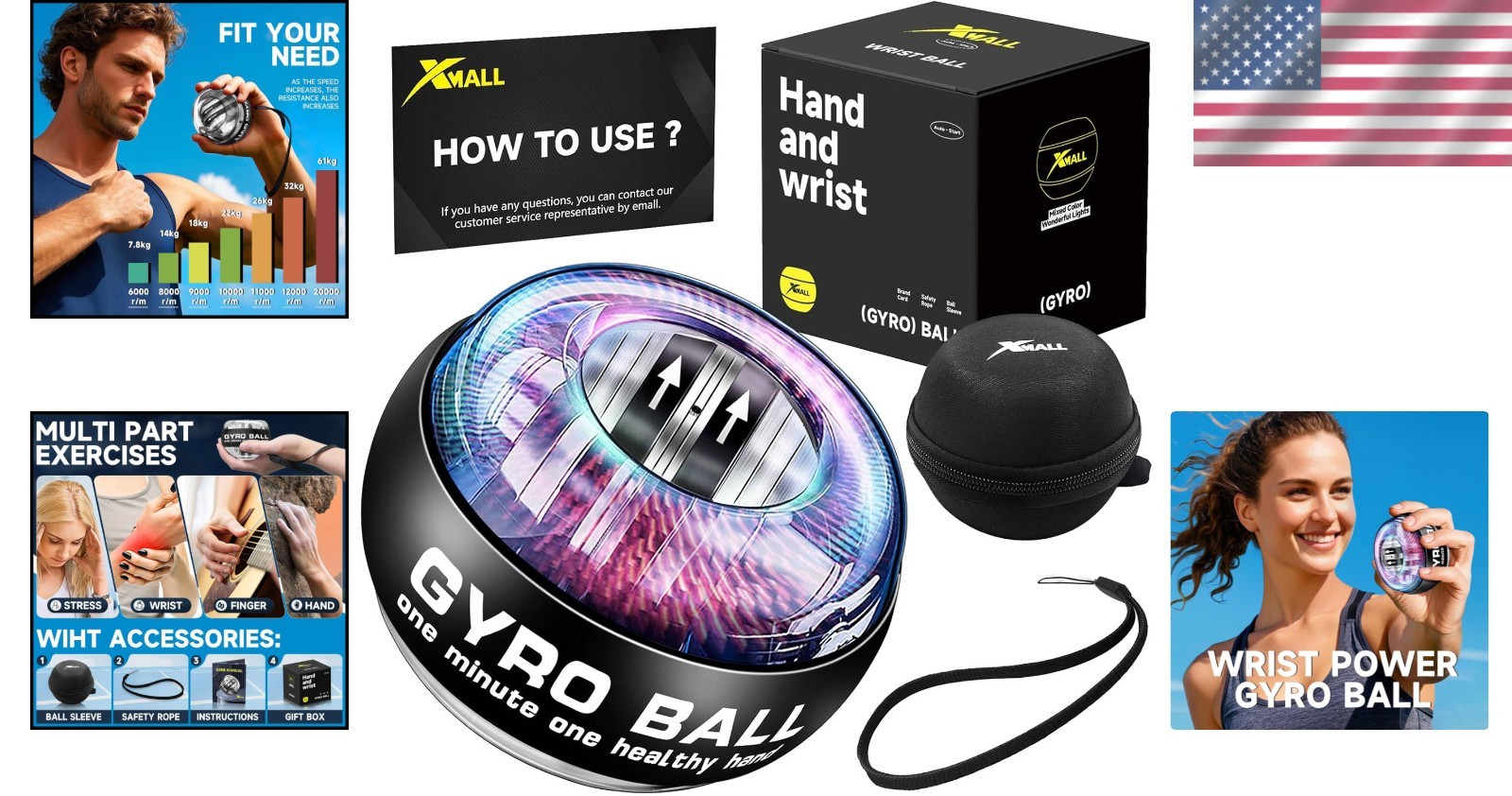 Forearm Strengthener with Auto-Start Lighting: Ideal Hand Exerciser for Adults