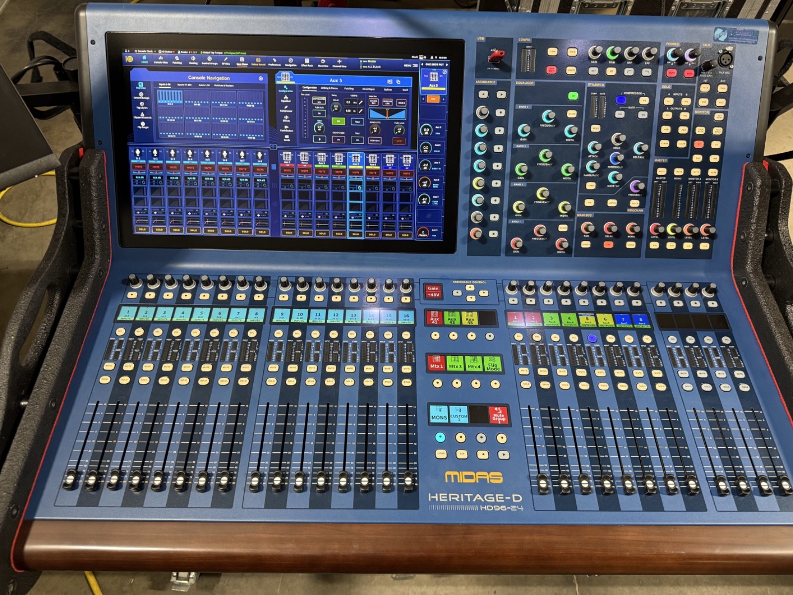 Midas HD96 Mixing console with ZCase Hydraulic Flip Case