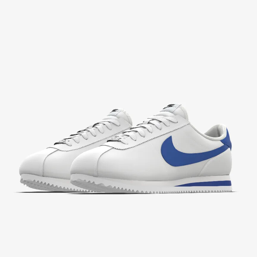 Men's Nike Cortez Prm Leather 2024 Blue Game Royal Swoosh White All Sizes
