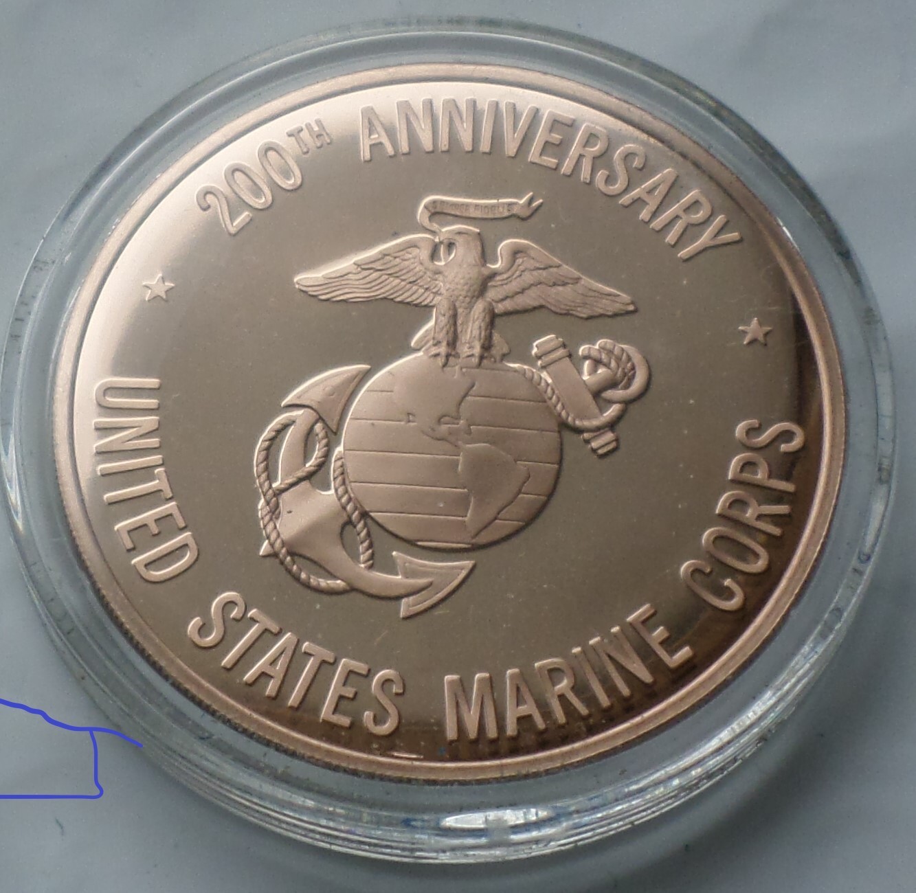 USMC U.S. Marine Corps Tun Tavern Recruiting Station Vintage Bronze Medal!