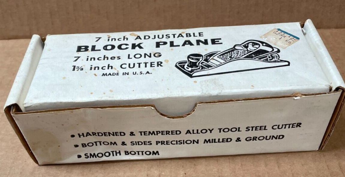 Master Mechanic 7 inch block plane with box
