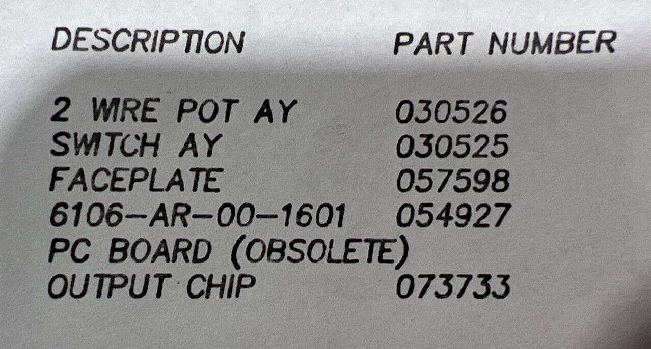 DIGITRONIC TEMPERATURE CONTROL Faceplate Part 057598 Nos Surplus. Faceplate Only