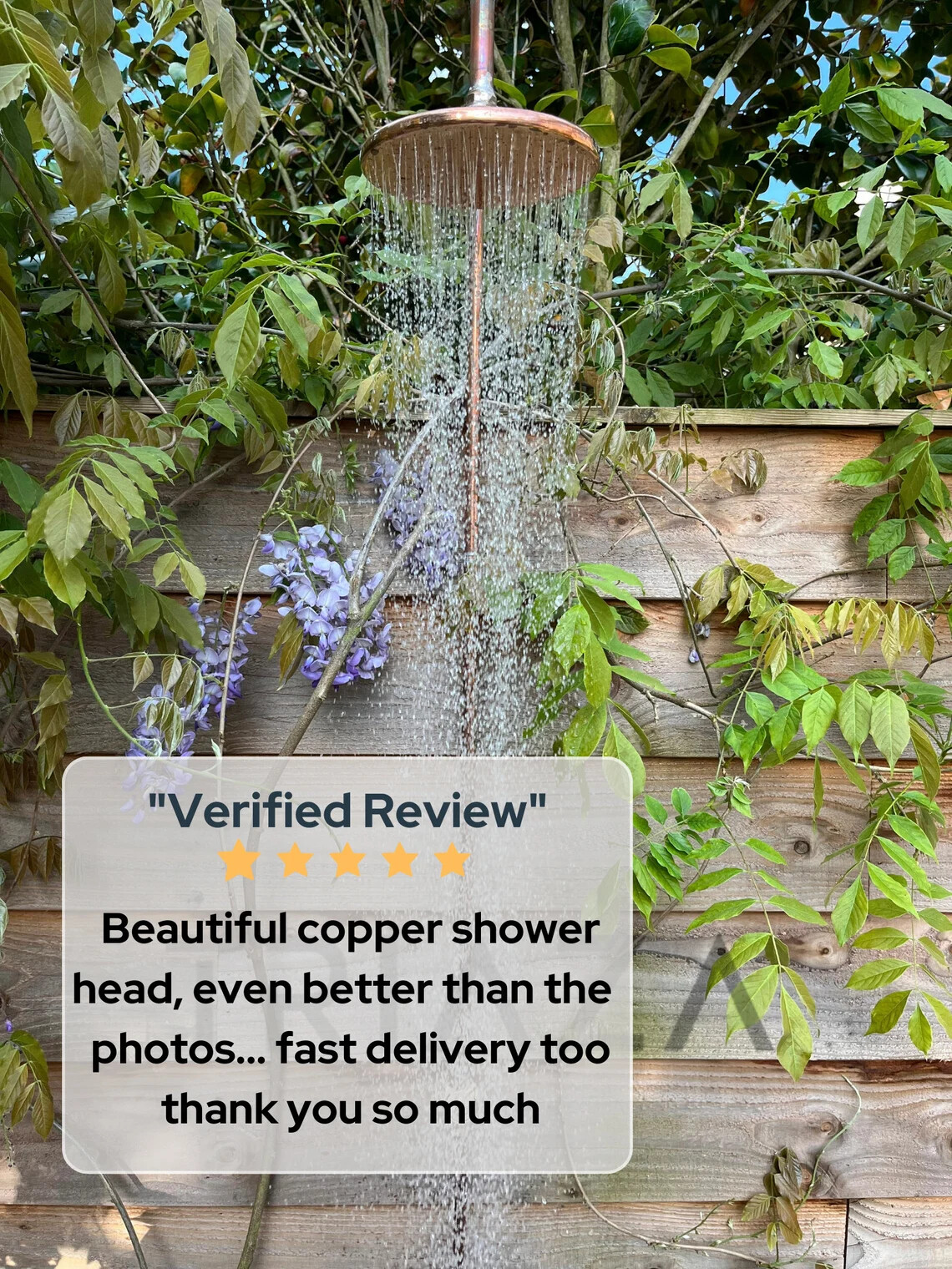 Unlacquered Solid copper shower head , outdoor shower head , outdoor shower