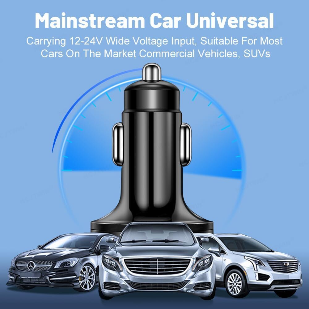 4 USB Port Super Fast Car Charger Adapter for iPhone Samsung Android Cell Phone
