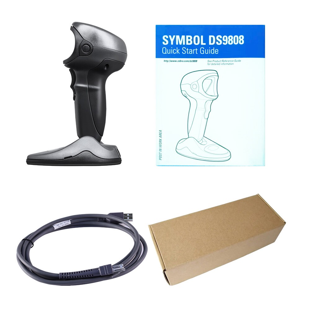 Symbol DS9808-SR00007NNWR 1D 2D Barcode Scanner Reader With USB Cable 1-5PCS