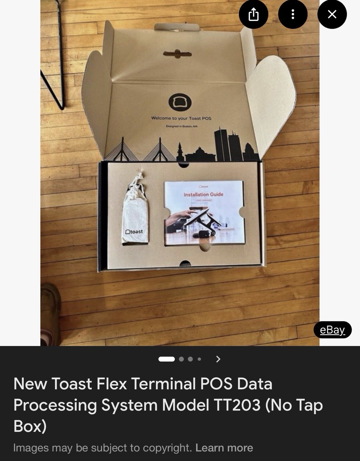Toast Flex POS Credit Card Terminals TT203 Wired Data Processing (No Tap)
