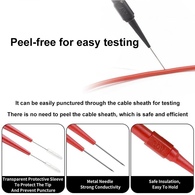 10PCS Back Probe Kit with 4mm Banana Socket (0.7mm Needle) | Non-Destructive ...
