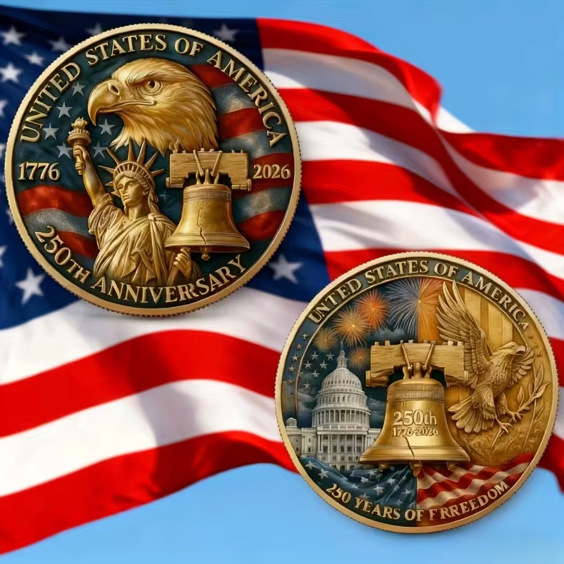 United States of America 250th Anniversary Commemorative Coin Medal | NEW