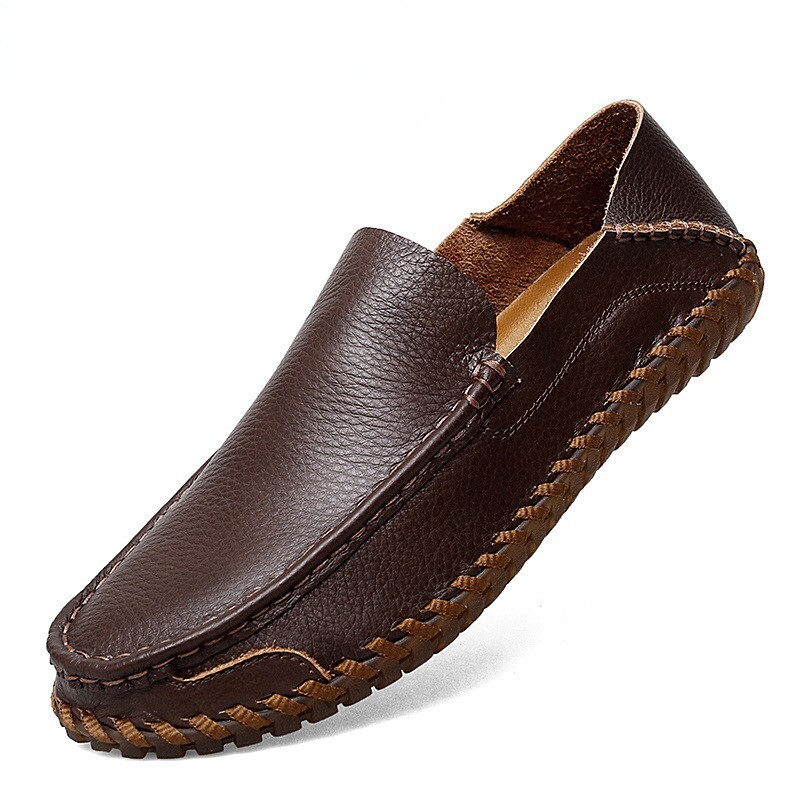 Handmade Men's Casual Shoes Leather Loafers Moccasins Breathable Driving Shoes