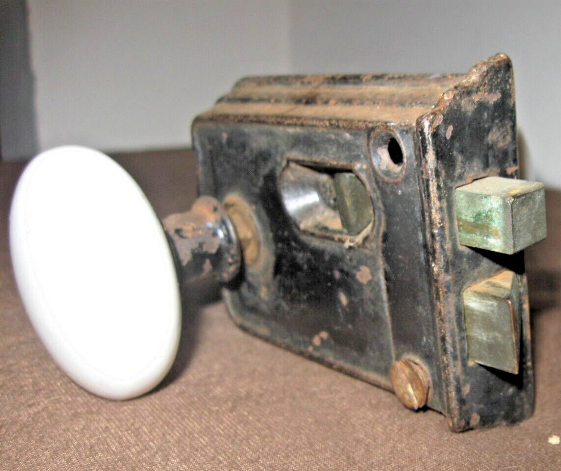 Vintage Antique Mortise Lock Porcelain  Door Handles lever lock