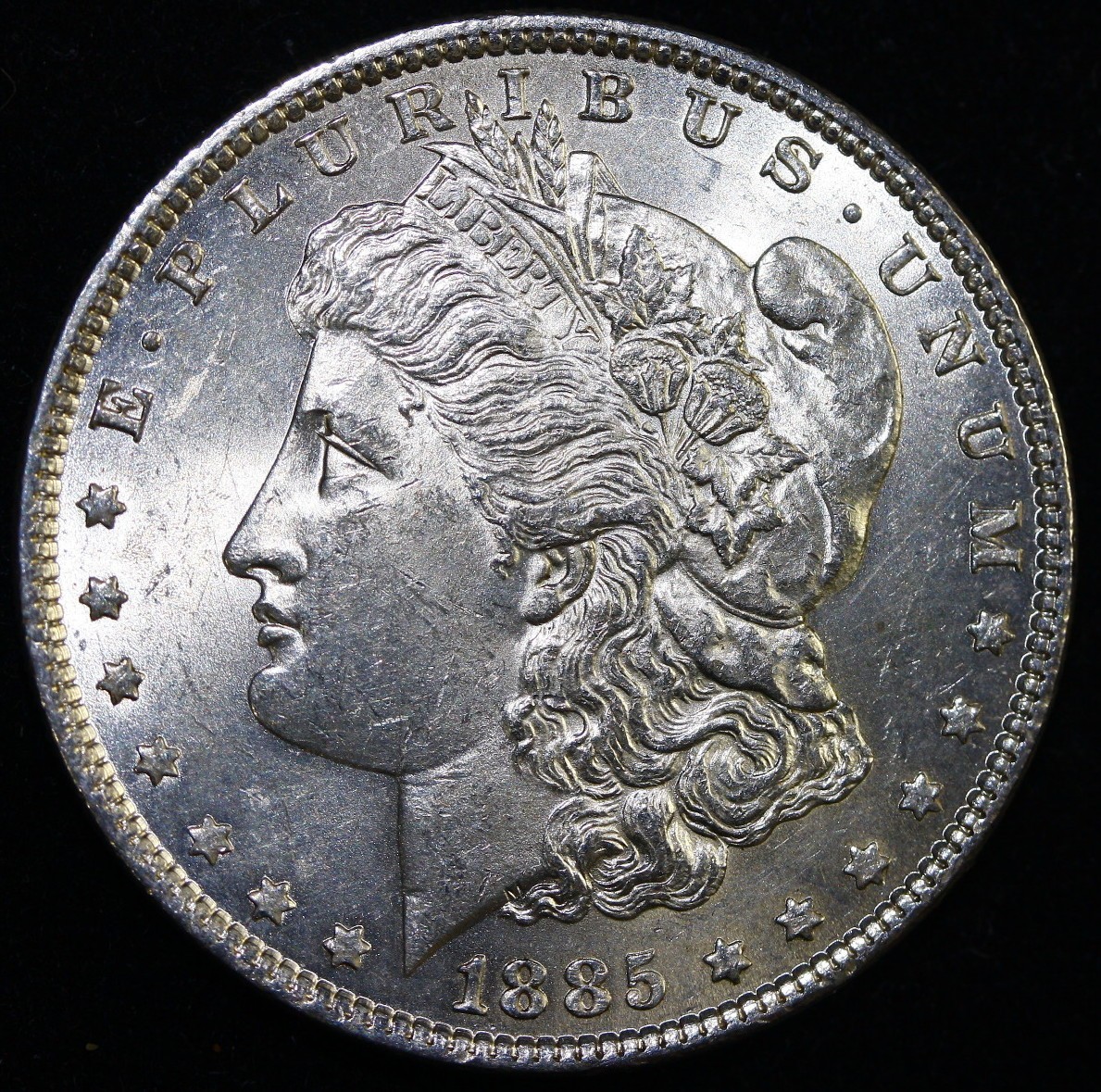 1885 Morgan Silver Dollar $1 BU Uncirculated #V20
