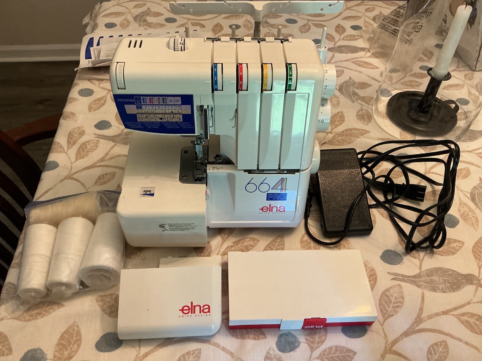 Vintage Elna 664 Pro Serger Overlock Sewing Machine