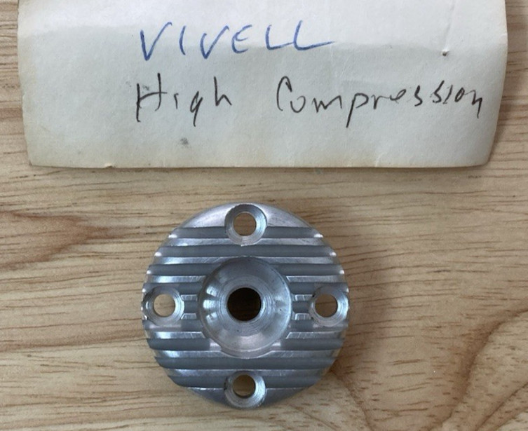 NEW Vivell 35 Gas/Nitro Engine Aluminum High Compression Cylinder Head NOS