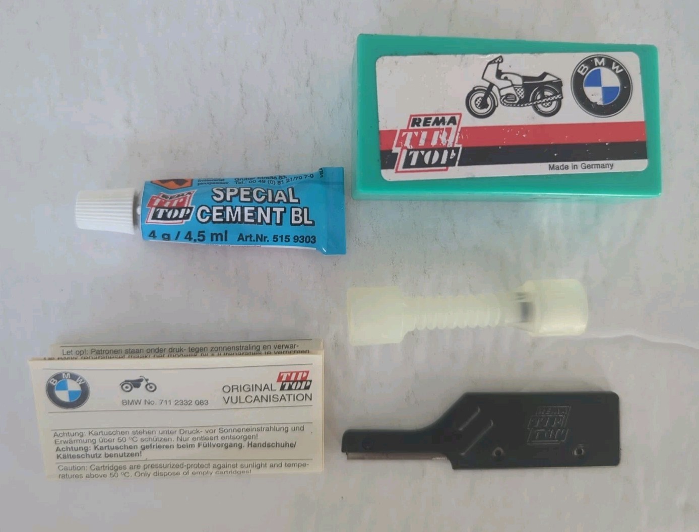 BMW Motorcycle Tire Repair Kit 71112332083 Vintage NOT Complete