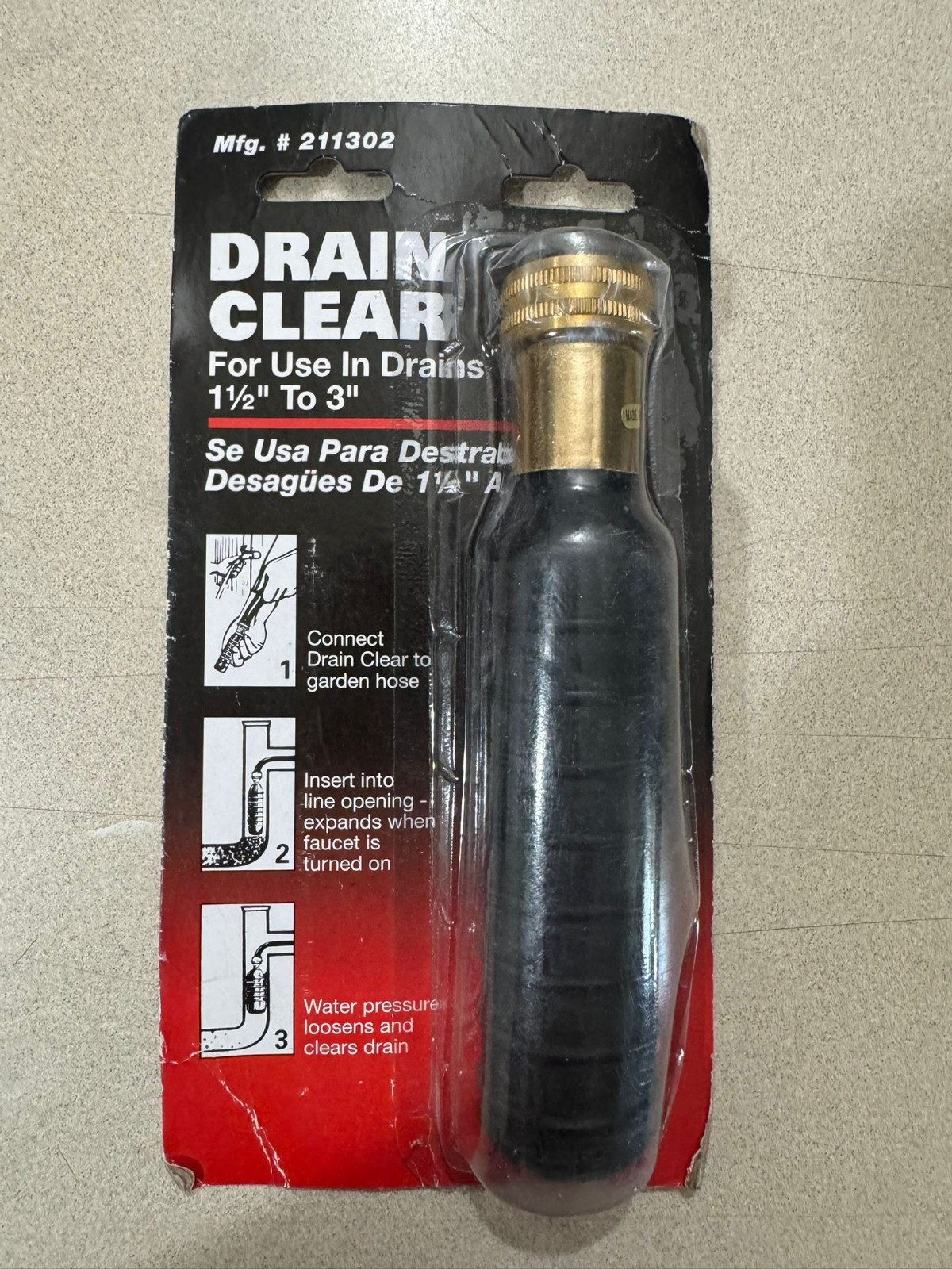 Drain Clear 1 1/2" to 3" Drains 211302