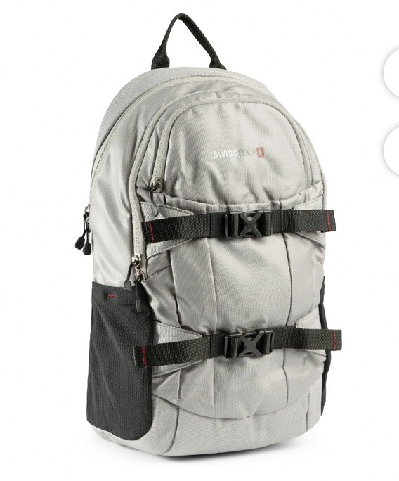 Swiss Tech Unixes 20 Liters Compressor Backpack For School Or Work Grey New