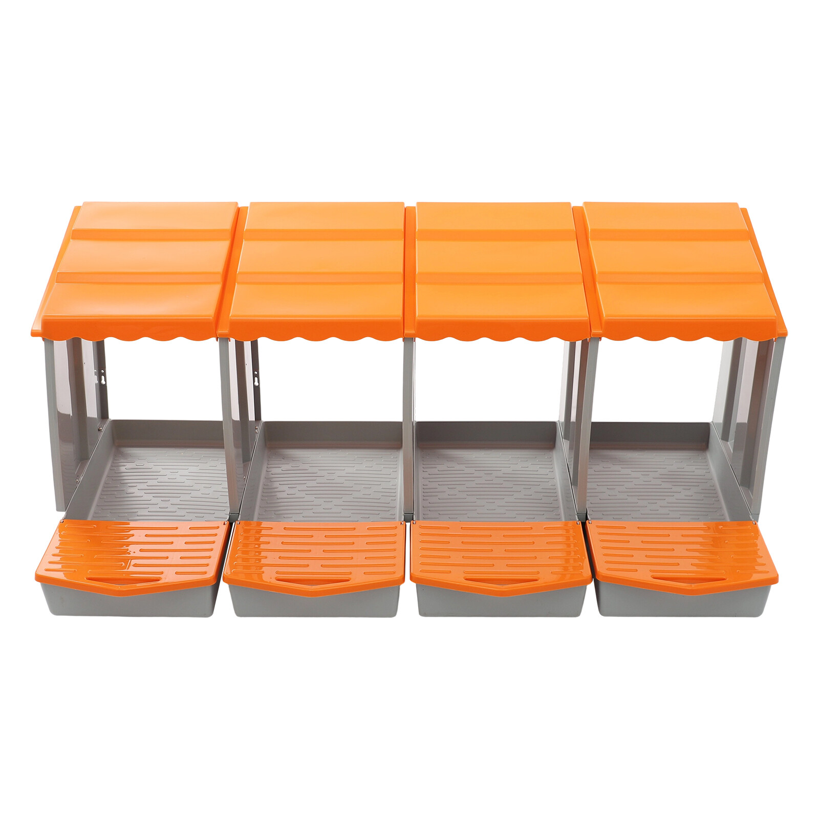 Modern 4-Compartment Chicken Nesting Box Freestanding Orange Chicken Nesting Box