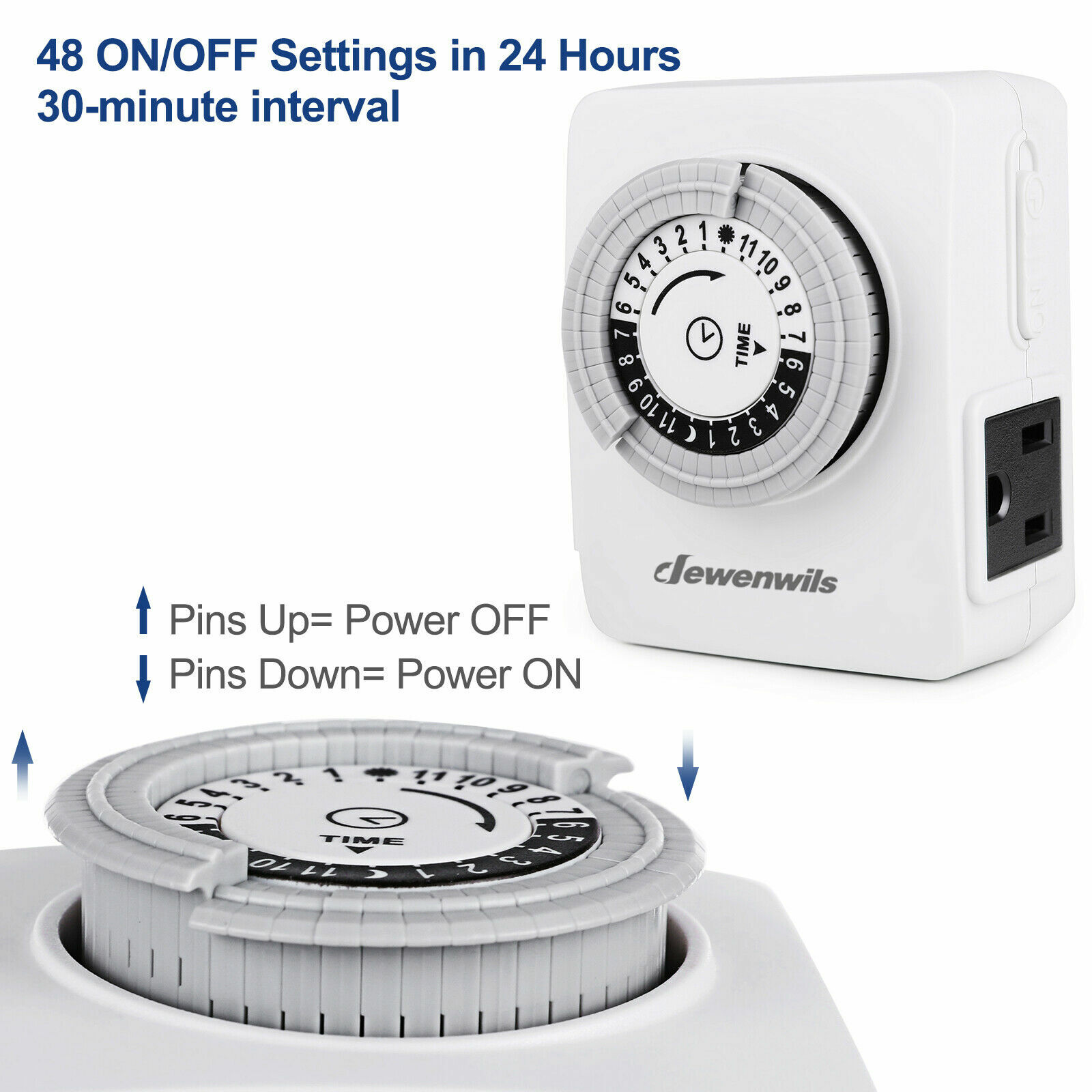 DEWENWILS 2 pack Indoor Outlet Timer Plug in Electrical Timer for Aquarium Lamp