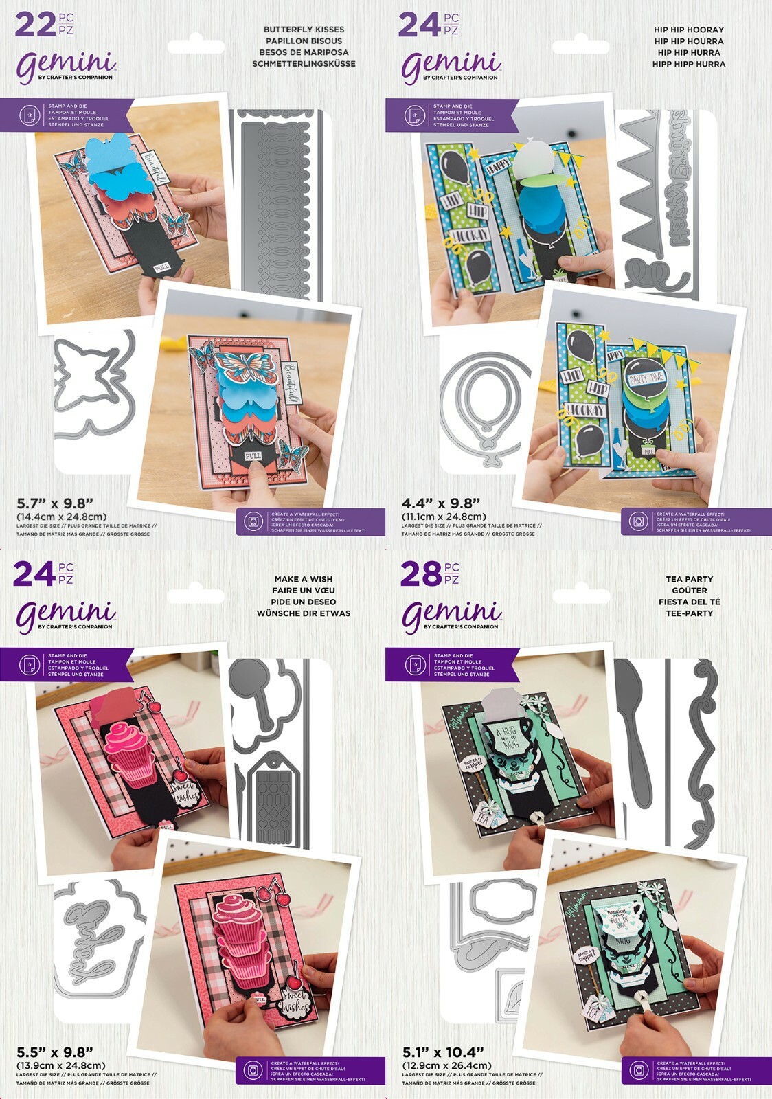 NEW 2021* Gemini Shaped Waterfall Collection by Crafters Companion - REDUCED