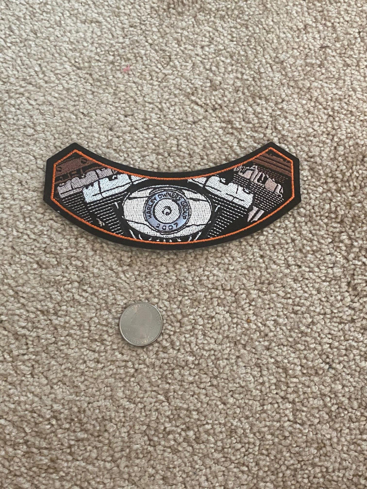 Harley Owners Group HOG patch 2007 - black with orange outline
