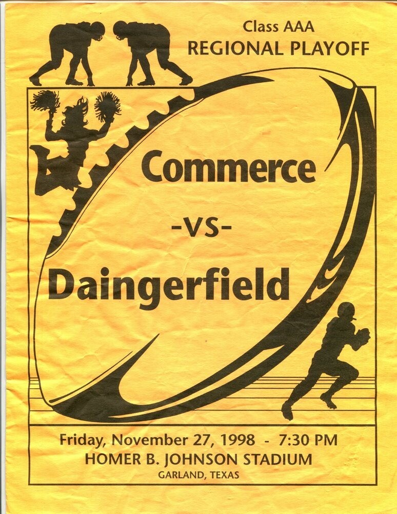 1998 Texas High School Football Program Commerce v Daingerfield 11/27 49591