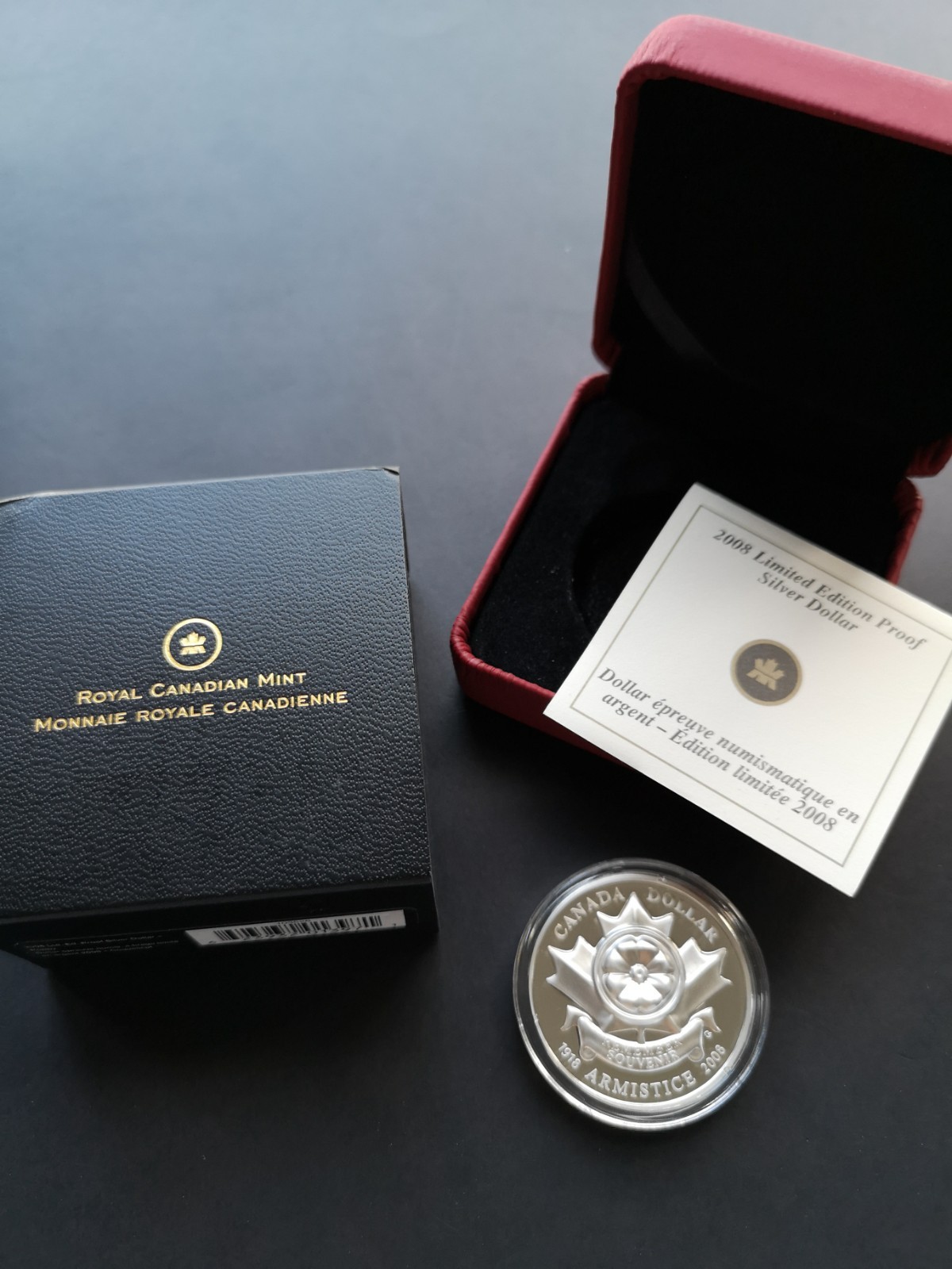 ***  CANADA  2008  PROOF  SILVER  DOLLAR  ***  POPPY  ***  LIMITED  EDITION  ***